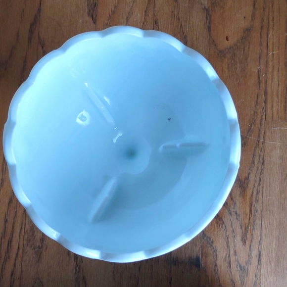 Vintage Indiana Milk Glass Tear Drop Pedestal Bowl - Picture 5 of 5